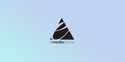 emedia_featured Logo of eMedia Group on a gradient background.